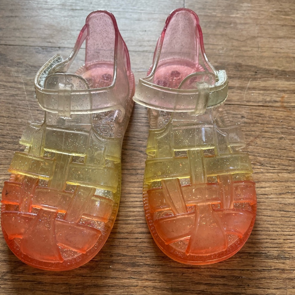 GAP Kids Gradient Jelly Sandals - Pink, Yellow, Orange